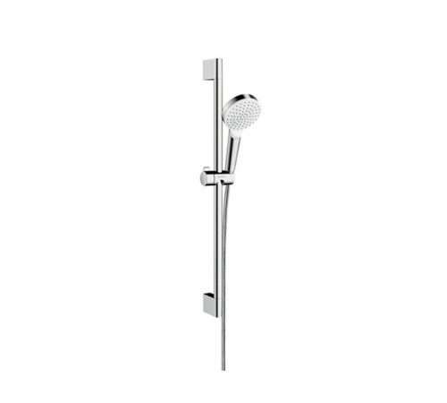 Душевой гарнитур Hansgrohe Crometta 100 Vario со штангой 65 см хром/белый 26533400