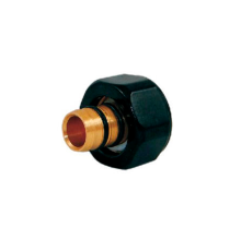 Резьбовое соединение Schlosser для стальных труб M22x1.5 x 1/2 чёрное 602700002.9005 RAL 9005