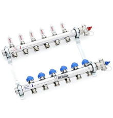 Распределительный коллектор REHAU HKV-D 12 контуров нержавеющая сталь 12081211002