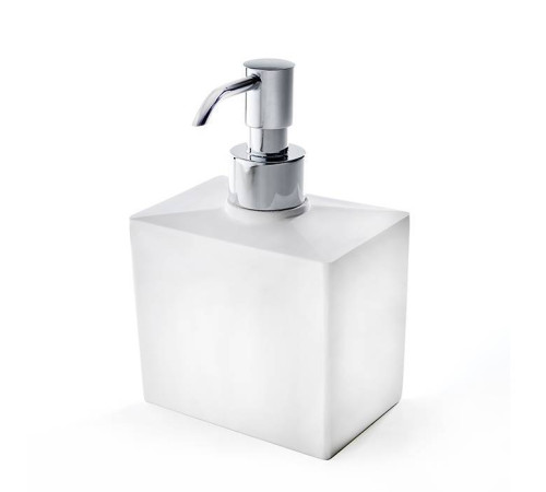 Дозатор для жидкого мыла настольный 3SC Mood White белый матовый/хром MW01DASL