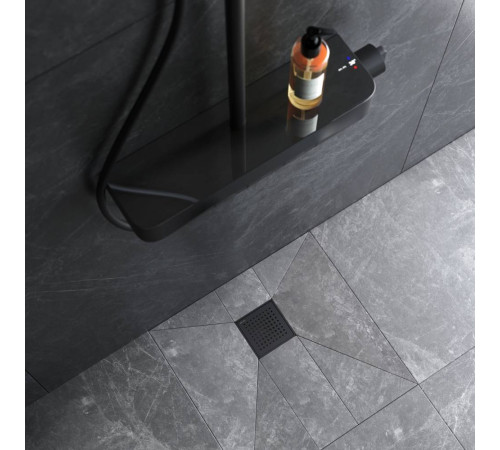 Трап для душа точечный AM.PM MasterFlow Point Cut Gradient 10 см черный матовый W01BD-P11-010-01BM