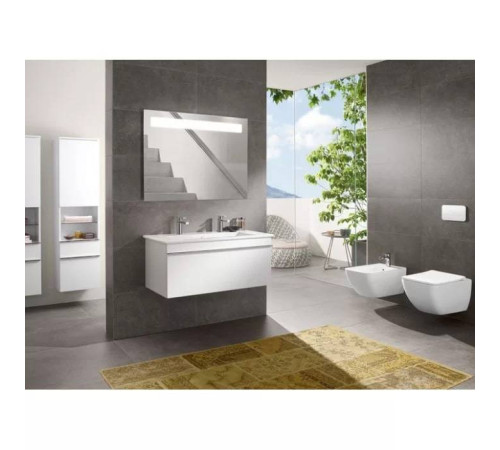 Унитаз подвесной Villeroy & Boch Venticello безободковый с сиденьем SlimSeat микролифт CeramicPlus 4611RSR1