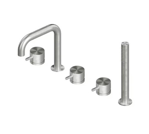 Смеситель на борт ванны на 5 отверстий QuadroDesign Source с ручным душем 1295AS