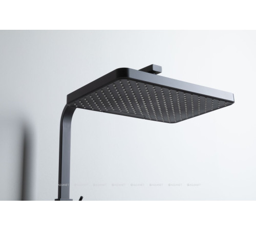 Душевая система Allen Brau INFINITY 3.0 излив-водопад верхний душ 305x205 мм черный матовый 5.21030-31