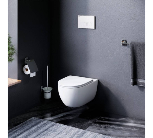 Комплект инсталляции AM.PM с подвесным унитазом FlashClean, сиденьем микролифт и клавишей IS47001.111700