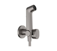 Гигиенический душ Hansgrohe Bidette S 1jet EcoSmart со шлангом и держателем шлифованный черный хром 29232340