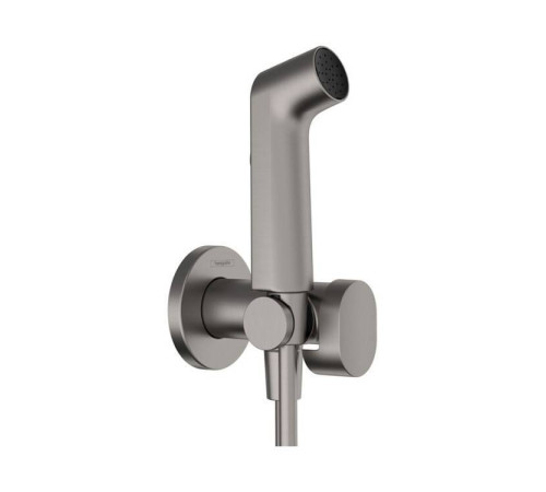 Гигиенический душ Hansgrohe Bidette S 1jet EcoSmart со шлангом и держателем шлифованный черный хром 29232340