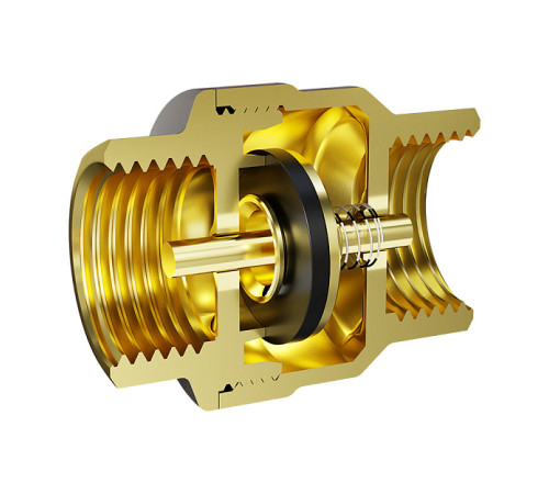 Клапан обратный пружинный LD Pride 58.15.В-В 1/2 латунный LD58