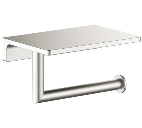 Держатель туалетной бумаги с полкой Timo Saona 147х100 мм никель 13043/13