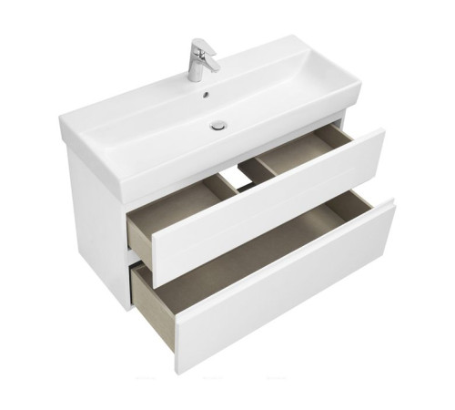 Тумба под раковину подвесная Roca Oleta 100х37х54 см 2 ящика белая A857641806