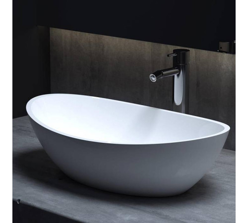 Раковина накладная Salini NOEMI 56х34х15 см S-Sense белый глянцевый 1101103G