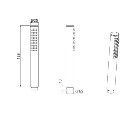 Душевая лейка Allen Brau Priority хром 5.31020-00