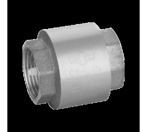 Клапан обратный с латунным золотником Kromwell 3/4 никелированный KW.502.05