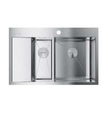 Кухонная мойка Omoikiri Akisame 78-2-R-IN 78x51 см нержавеющая сталь 4973063