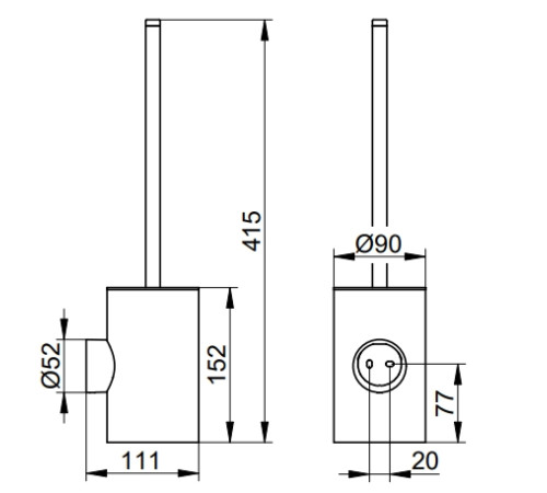 Туалетный гарнитур KEUCO COLLECTION REVA Чёрный матовый 12864 379000