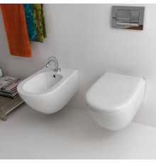 Биде подвесное Kerasan Aquatech 55х36 см 1 отверстие белый 372401.1