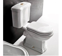 Унитаз-моноблок Kerasan Retro 72х38.5 см слив в стену белый/золото 760391/101301/108101