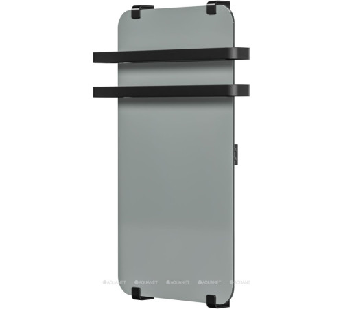 Полотенцесушитель водяной Allen Brau INFINITY 800х440 мм зеркальный с рейлингом 2.0 черный браш 00325657