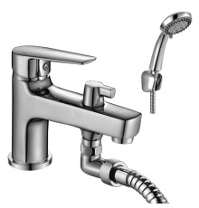 Смеситель на борт ванны Rossinka Silvermix S35-38 с коротким изливом хром S35-38