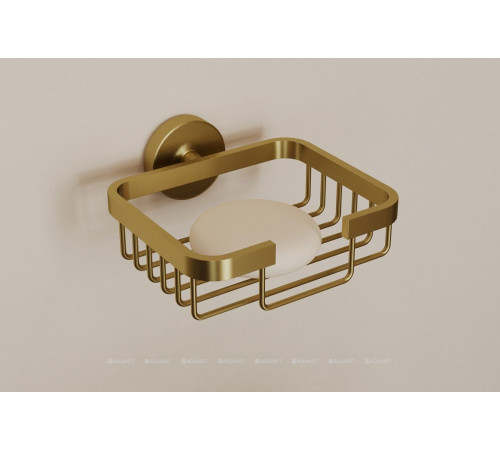 Мыльница металлическая Allen Brau PRIORITY латунь сталь брашированное золото 6.31004-GB