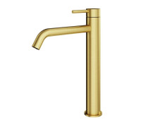 Смеситель для раковины Plumberia Selection IXO высокий 28.5 см золото брашированное XO0052OB