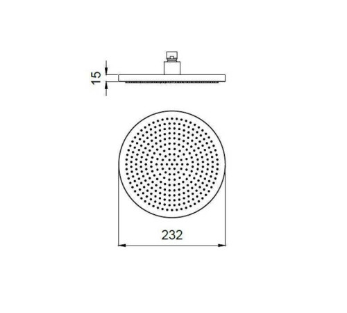 Душ верхний Almar Velvet 23.2х23.2 см настенный Velvet Rain E044292.HB