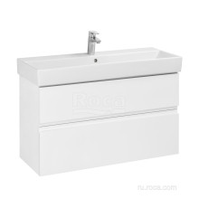 Тумба под раковину Roca Oleta подвесная 2 ящика 100 см белый глянец A857641806