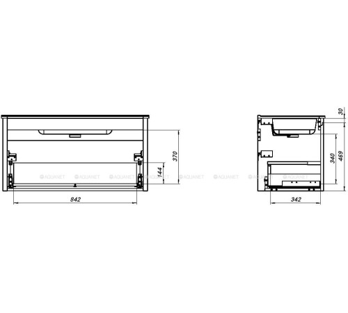 Тумба Allen Brau GRAVITY 100 см 1 ящик антрацит матовый 1.370014.AM
