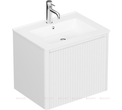 Тумба под раковину Allen Brau GRAVITY 60 1 ящик с фрезеровкой белый матовый 1.370016.WM