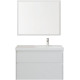 Тумба с раковиной Aquanet Nova Lite 2.0 100 R 2 ящика белый глянец 00365912