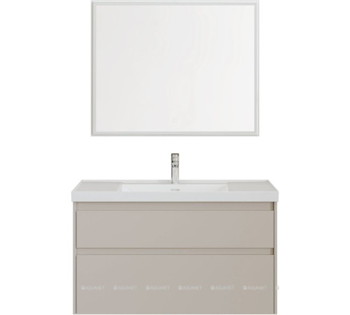 Тумба под раковину Aquanet Nova Lite 2.0 110 2 ящика бежевый 00346328