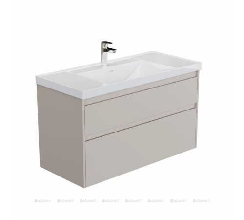 Тумба под раковину Aquanet Nova Lite 2.0 110 2 ящика бежевый 00346328