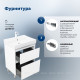 Тумба под раковину Aquanet Nova Lite 2.0 60 напольная белый глянец 00346336