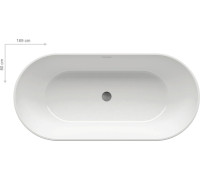 Ванна акриловая RAVAK Freedom 169х80 см отдельностоящая со сливом XC00100020