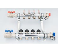 Коллектор Hogart HKV-D 2 выхода 1x3/4 EK с шаровыми кранами и расходомерами 12080213002