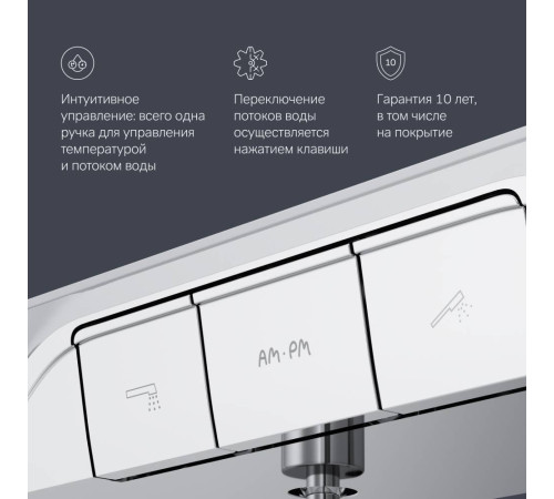 Смеситель для ванны и душа AM.PM Func F8F10500