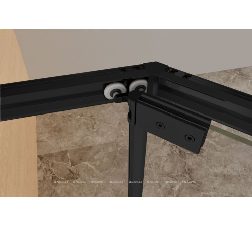 Душевое ограждение Aquanet Bright 900х900 мм пентагональное черное AE90-P-90x90-BT