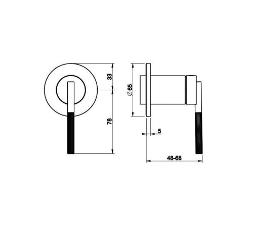 Смеситель встраиваемый однорычажный Gessi Ingranaggio на 1 выход хром 63609#031