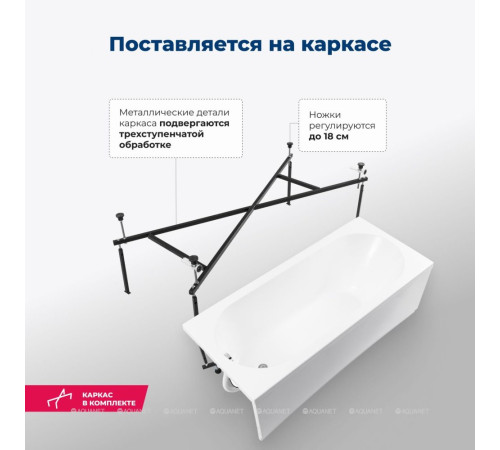 Ванна акриловая Aquanet Nexus 175x80 в комплекте 00362756