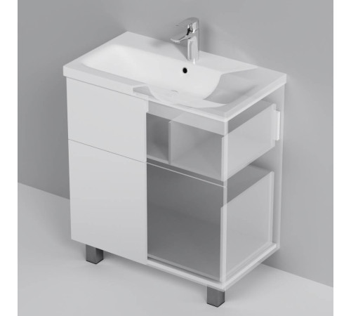 Тумба под раковину напольная AM.PM Gem 75 см 2 ящика белый глянец M90FSX07522WG32