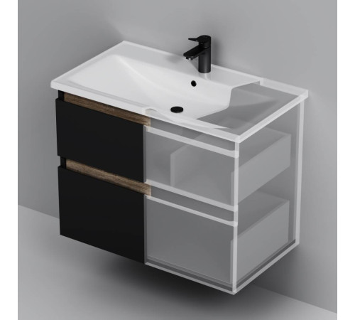 Тумба под раковину подвесная AM.PM X-Joy 80 см черный матовый M85AFHX0802BM