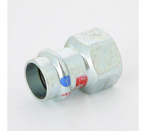 Муфта переходная пресс-В Viega Prestabo 18х1/2 оцинкованная сталь Labs-free 715113