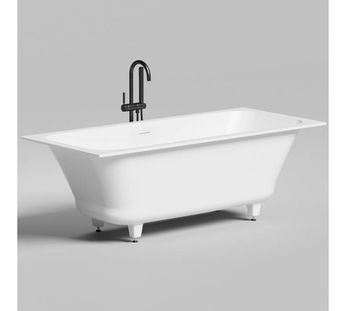 Ванна встраиваемая на ножках Salini Orlanda Axis Kit 170х75х60 см UpDown S-Stone белый матовый 103323M