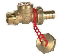 Кран сливной Giacomini R608 1/2 НР с заглушкой и цепочкой R608Y013