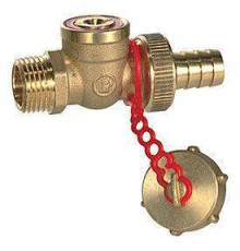 Кран сливной Giacomini R608 1/2 НР с заглушкой и цепочкой R608Y013