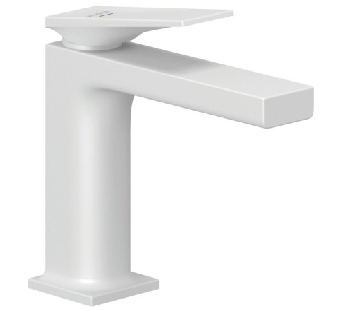 Смеситель для раковины KLUDI DECUS 110 однорычажный с донным клапаном Push-Open белый матовый 542885375