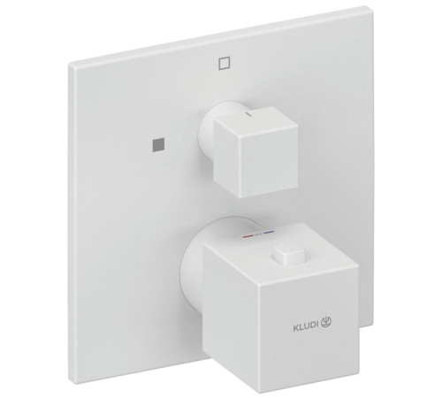 Смеситель для душа встраиваемый Kludi DECUS с термостатом и SLIM.BOXX 88022 белый матовый 548855375