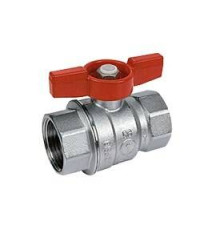 Кран шаровой Giacomini R851 3/8 ВВ ручка-бабочка красная R851X022