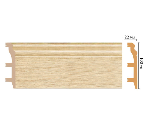 Плинтус напольный DECOMASTER D232-71 ДМ 100х22х2400 мм D232-71 ДМ