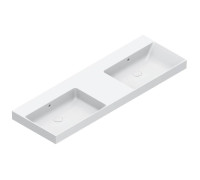 Раковина Catalano Zero 150x50 см двойная без отверстия белый глянцевый 0121520001